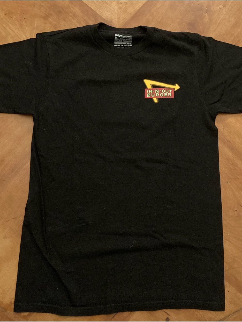 S 75 Year Anniversary In-N-Out Black Short Sleeve Logo Tee
